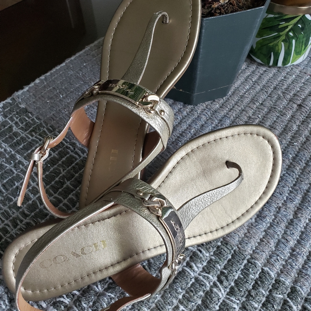 Coach Gold sandals
